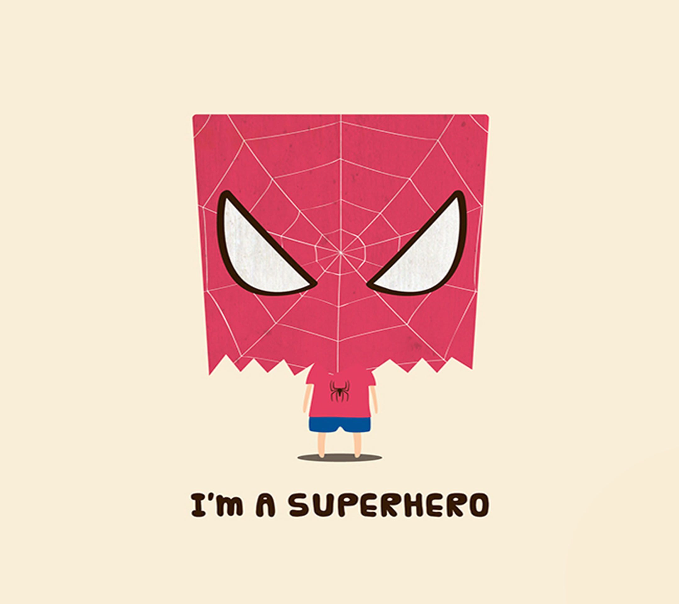 I'm a #superhero - #cute #spiderman Android wallpaper