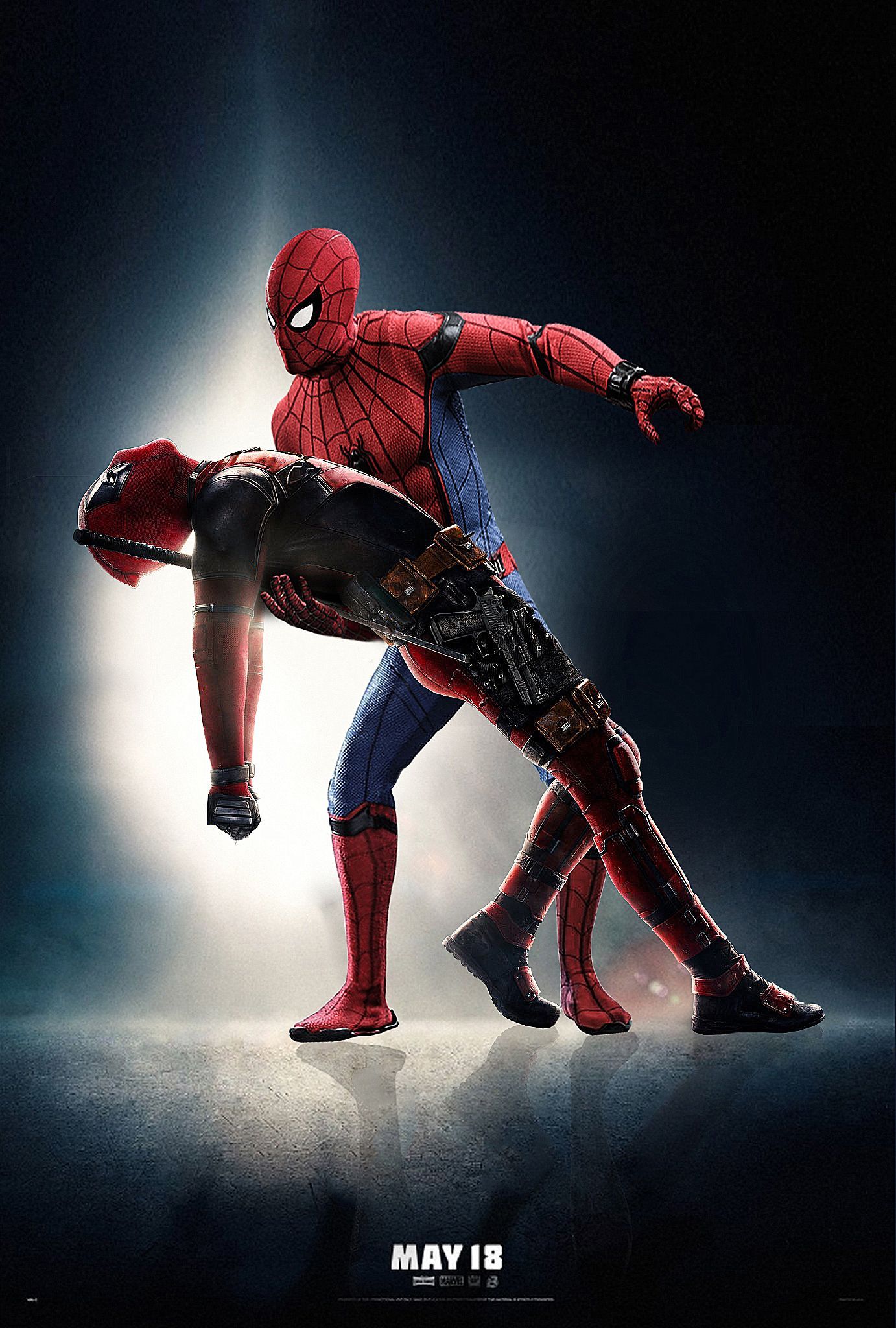 spiderman #deadpool #funny #photoshop #visualarts #marvel #wallpaper #syd Spiderman Deadpool movie p. Deadpool and spiderman, Deadpool wallpaper funny, Spiderman