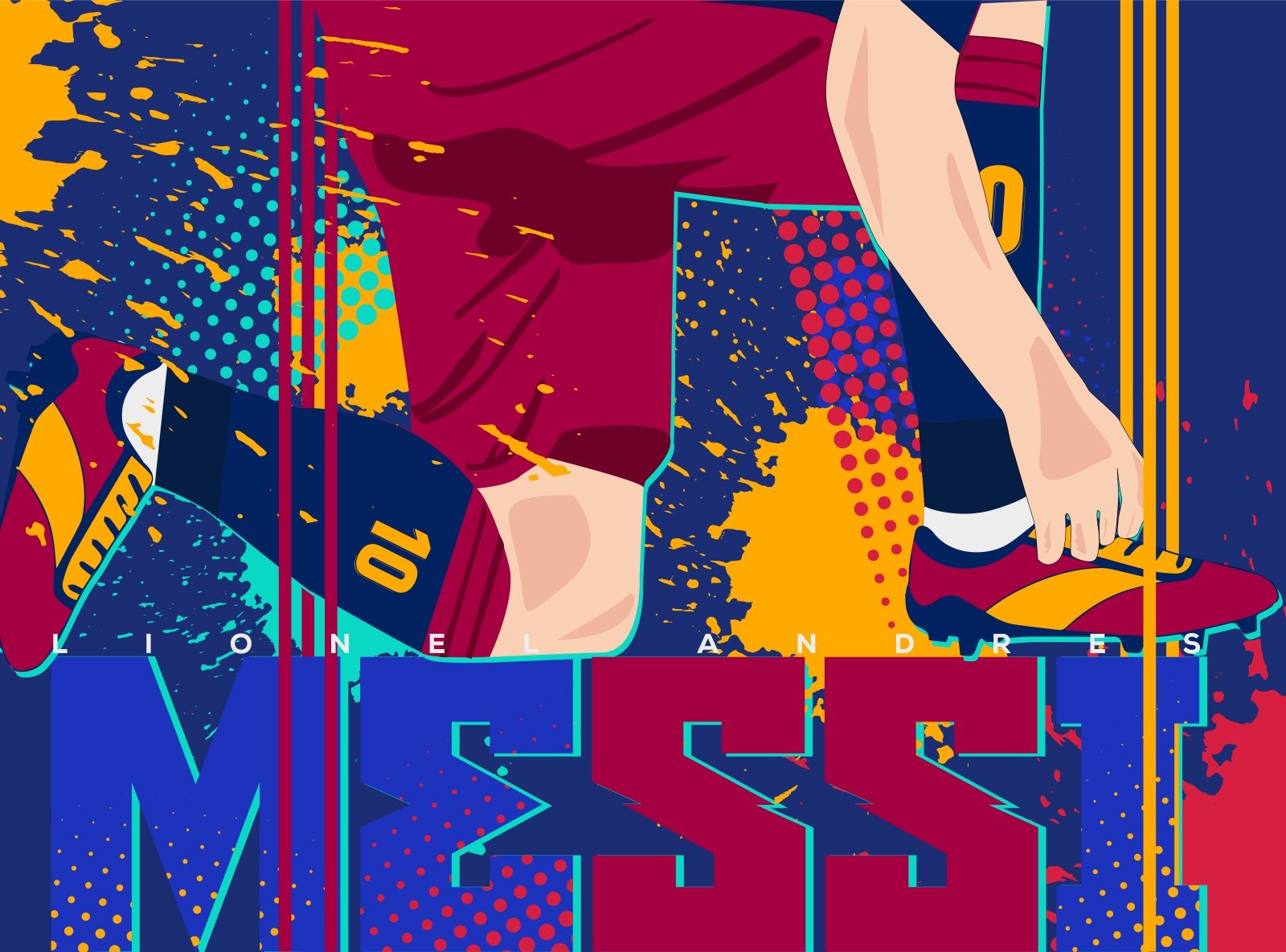 Lionel Messi wallpaper illustration