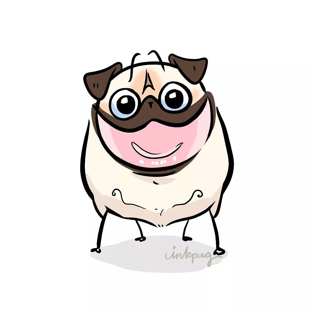 Pugs. Pug illustration, Pug love, Pug art