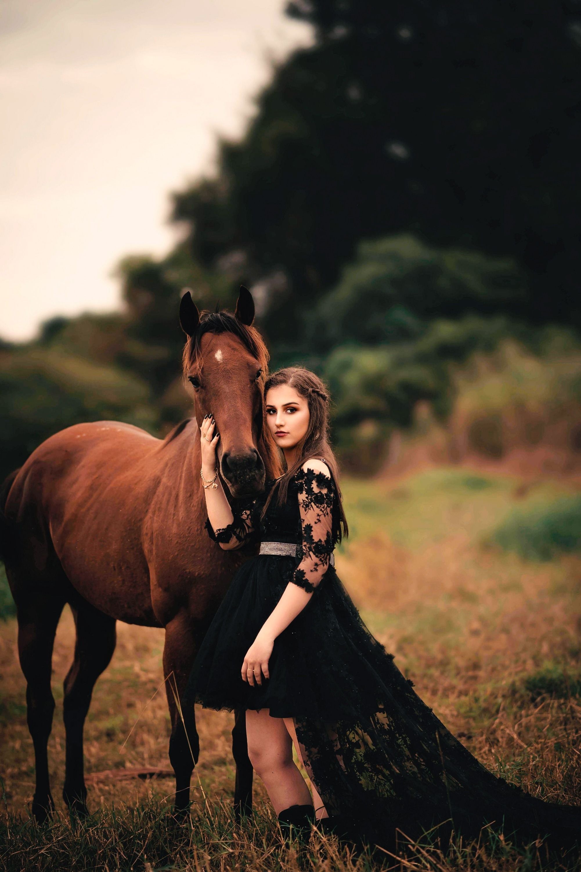 girl #woman #female #black #horse #brown #animal #photooftheday