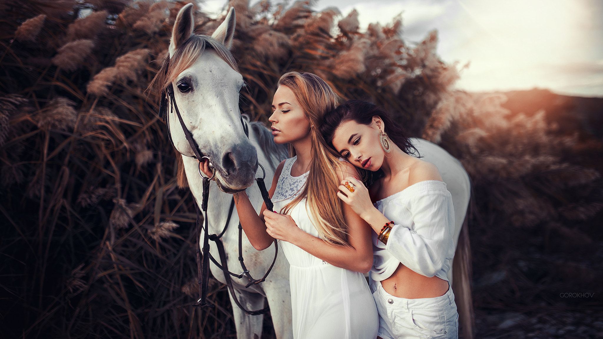 #horse, #model, #women, #Ivan Gorokhov, #animals wallpaper