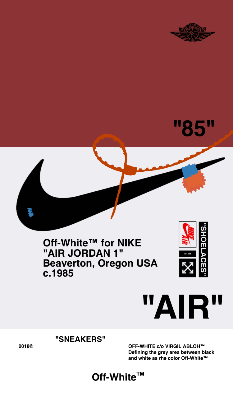 Wallpaper Off White X Nike Logo