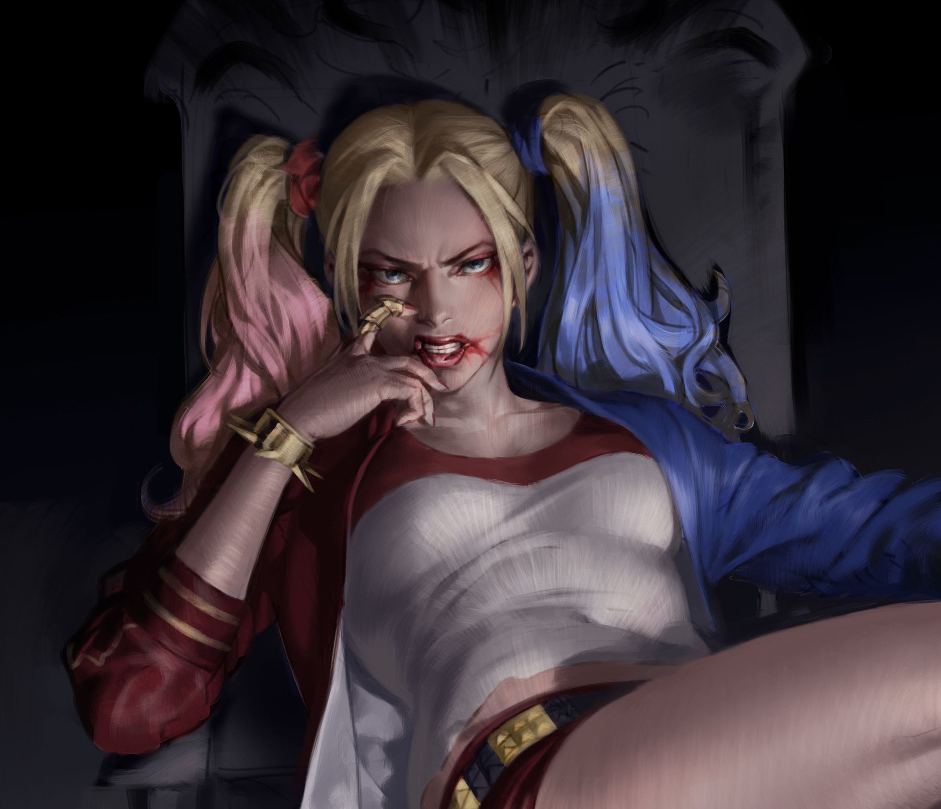 Blonde, Blue Eyes, DC Comics, Girl, Harley Quinn Wallpaper