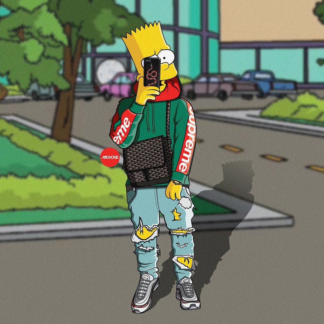 Likes, 37 Comments - ́ on Instagram: “'Maggie Simpson ❌ Yeezy Boost 350 Turtle. Simpson wallpaper iphone, Supreme wallpaper, Bart simpson art