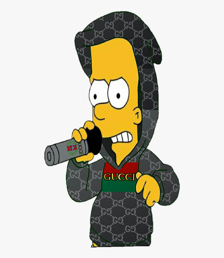 Gucci Clipart Bape - Supreme Wallpaper Bart Simpson, HD Png Download -  791x1027 (#236800) - PinPng