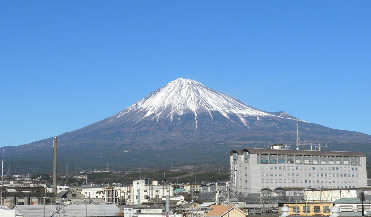 Mountain Fuji bird's eye view, Shizuoka, Japan, HE: 1200x703