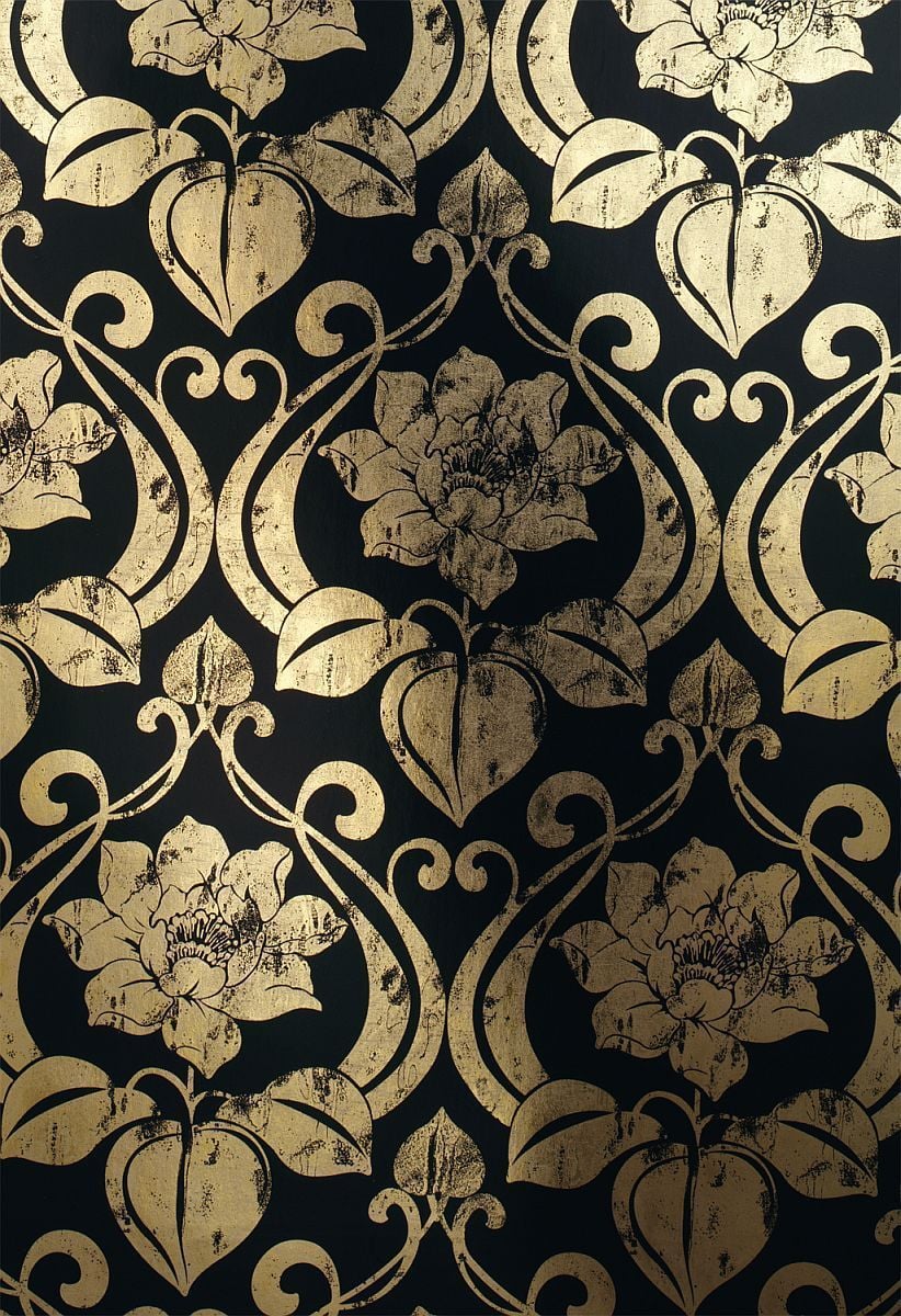 Metal Wallpaper With Art Nouveau Pattern 1766 15 Embroidery
