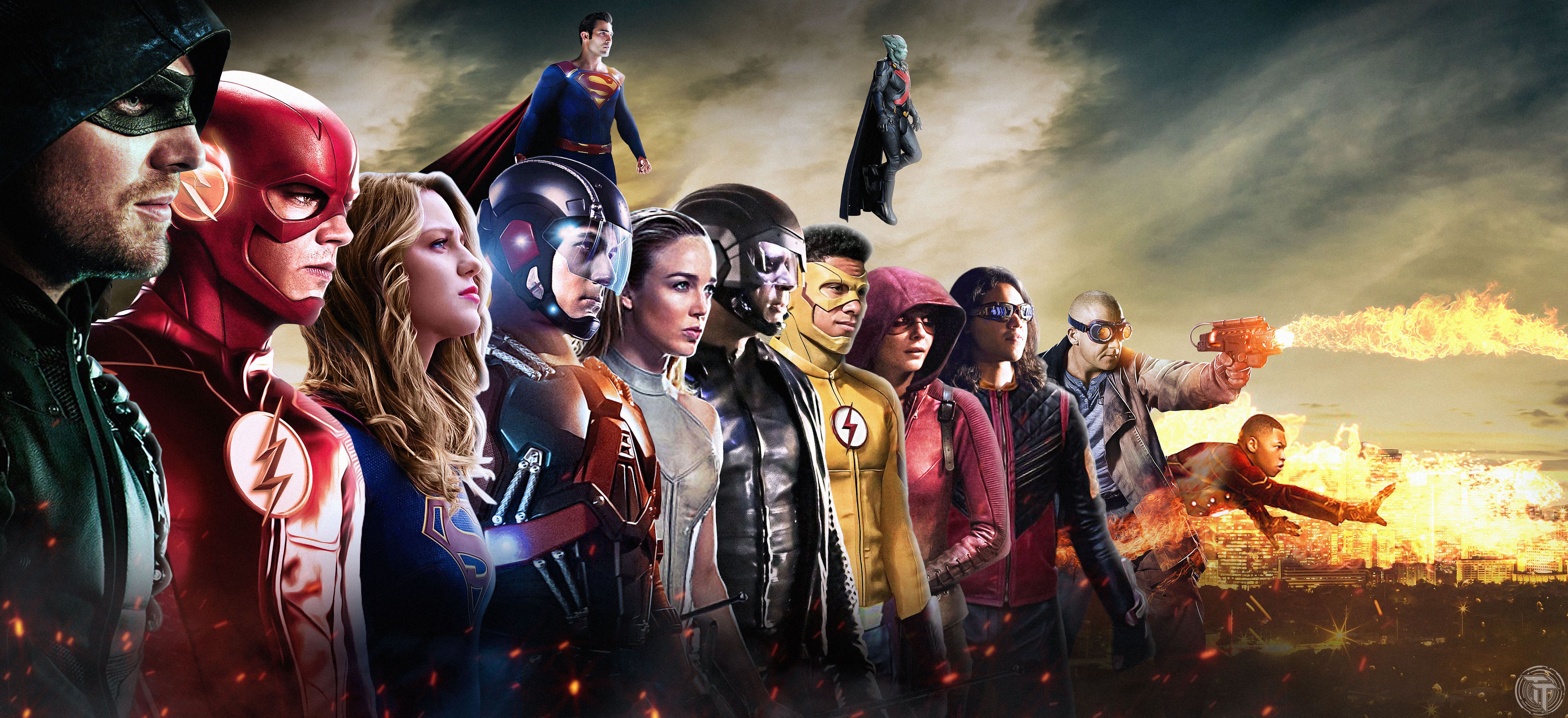 Dc Cw All Superheroes, HD Superheroes, 4k Wallpaper, Image