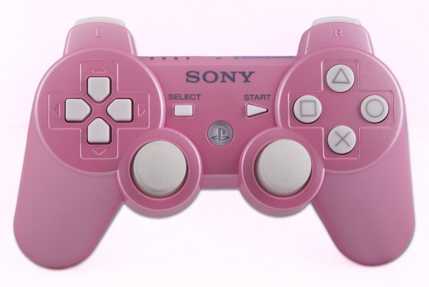 Pink ps3 controller with white buttons. Gaming products, Ps3