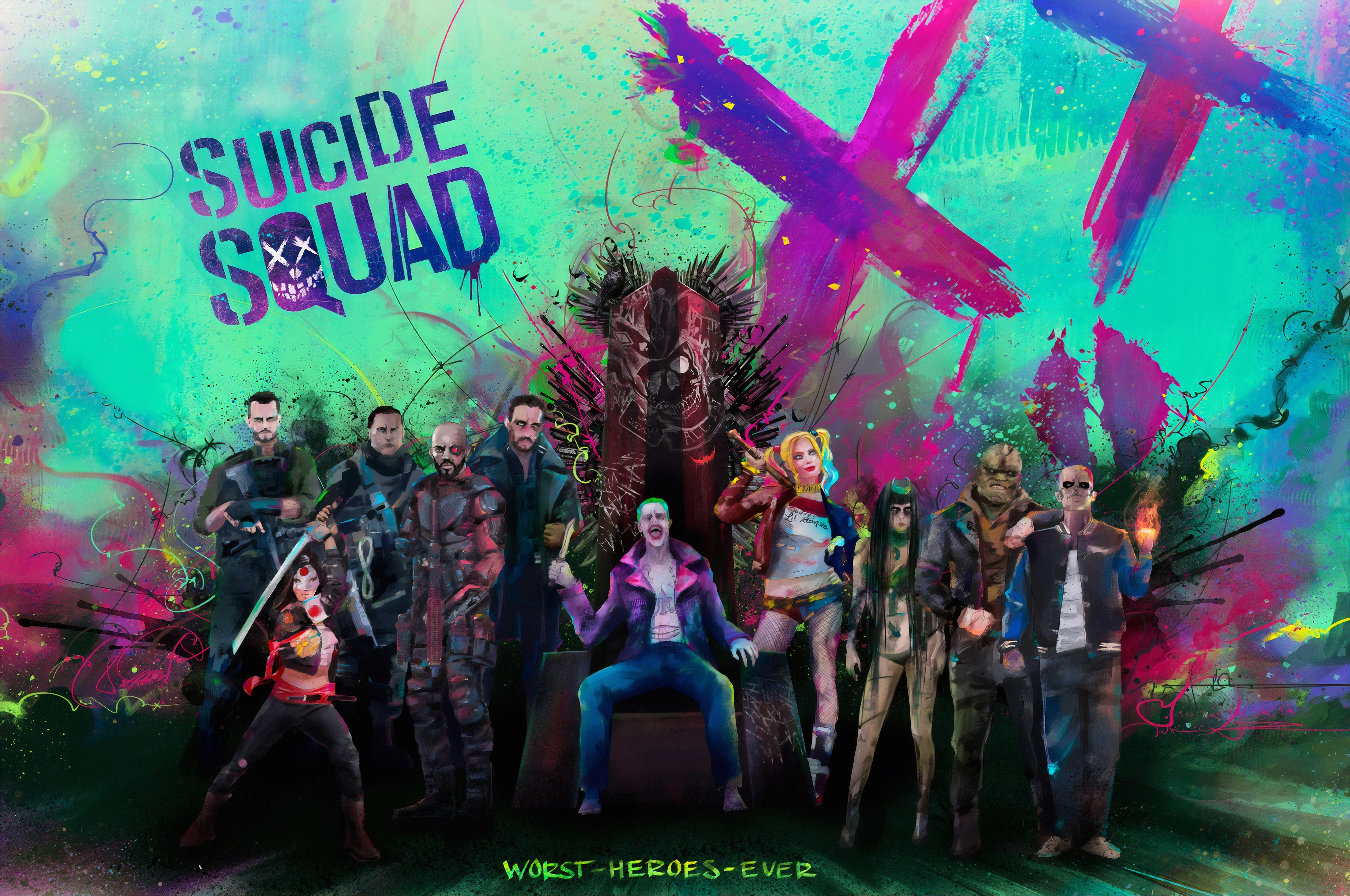 The Suicide Squad Art 1440x2992 Resolution Wallpaper, HD