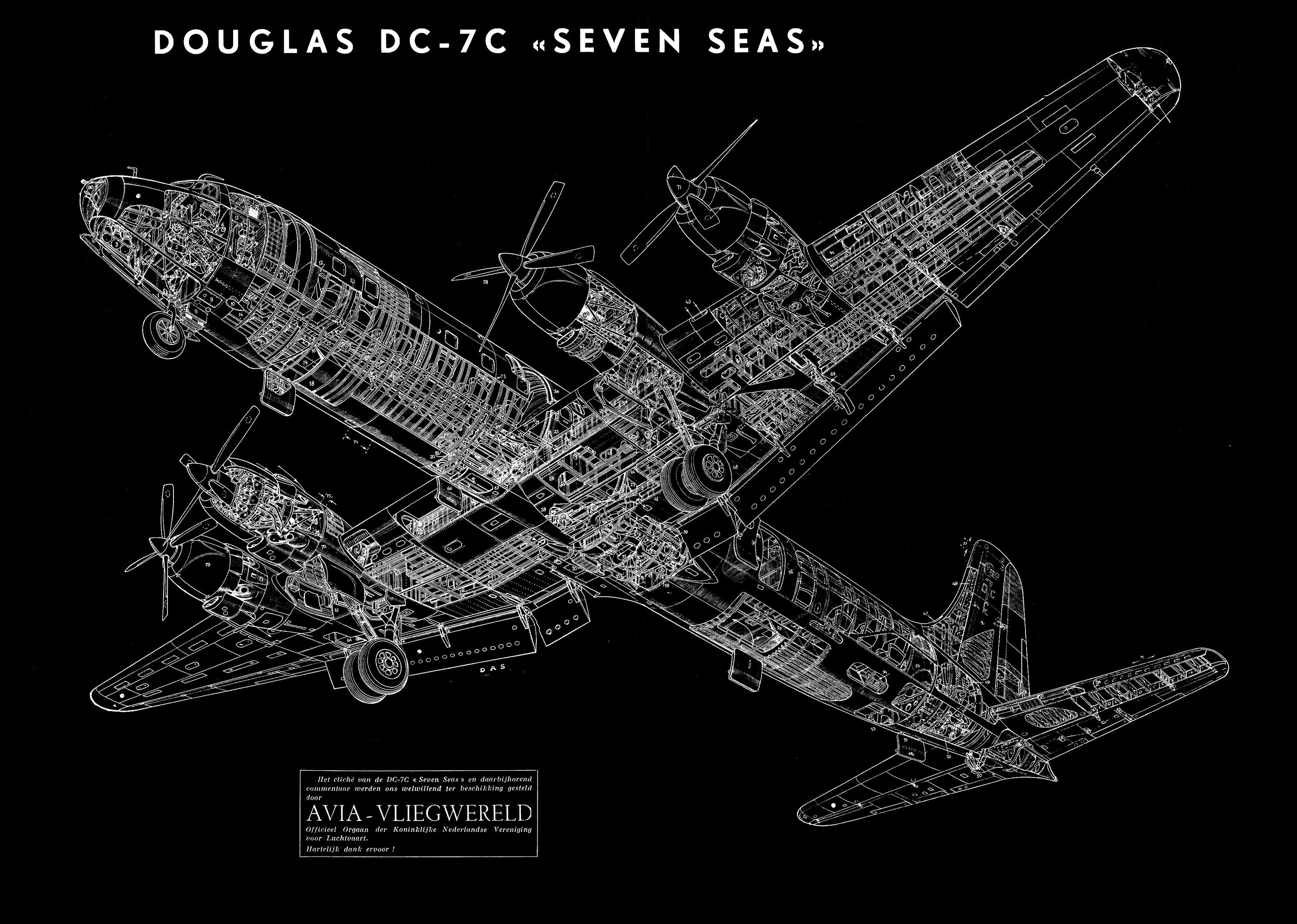 Douglas DC 7C Seven Seas HD Wallpaper. Background Image