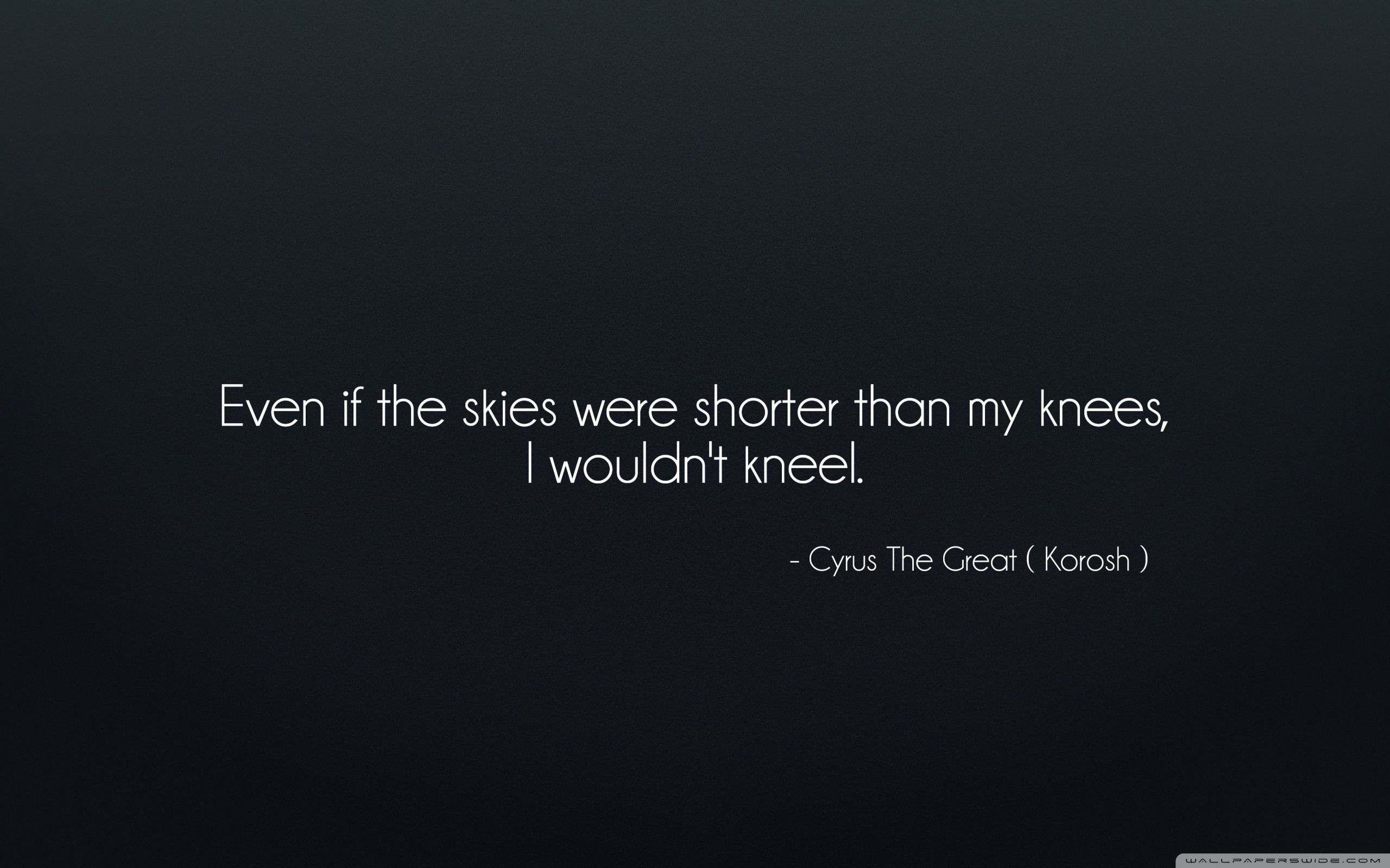 Even if the skies were shorter than my knees, I wouldnt kneel