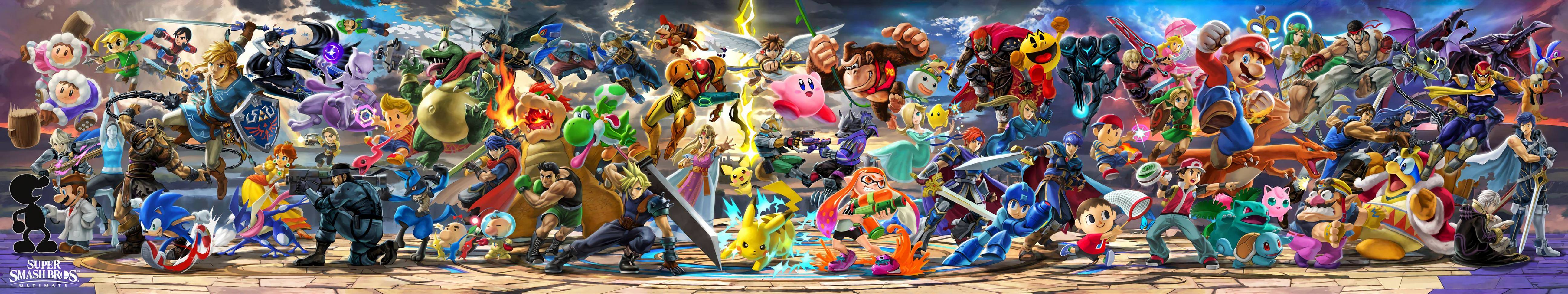 Smash Brothers Ultimate Triple Screen 5760x1080 Wallpaper 8 8 18