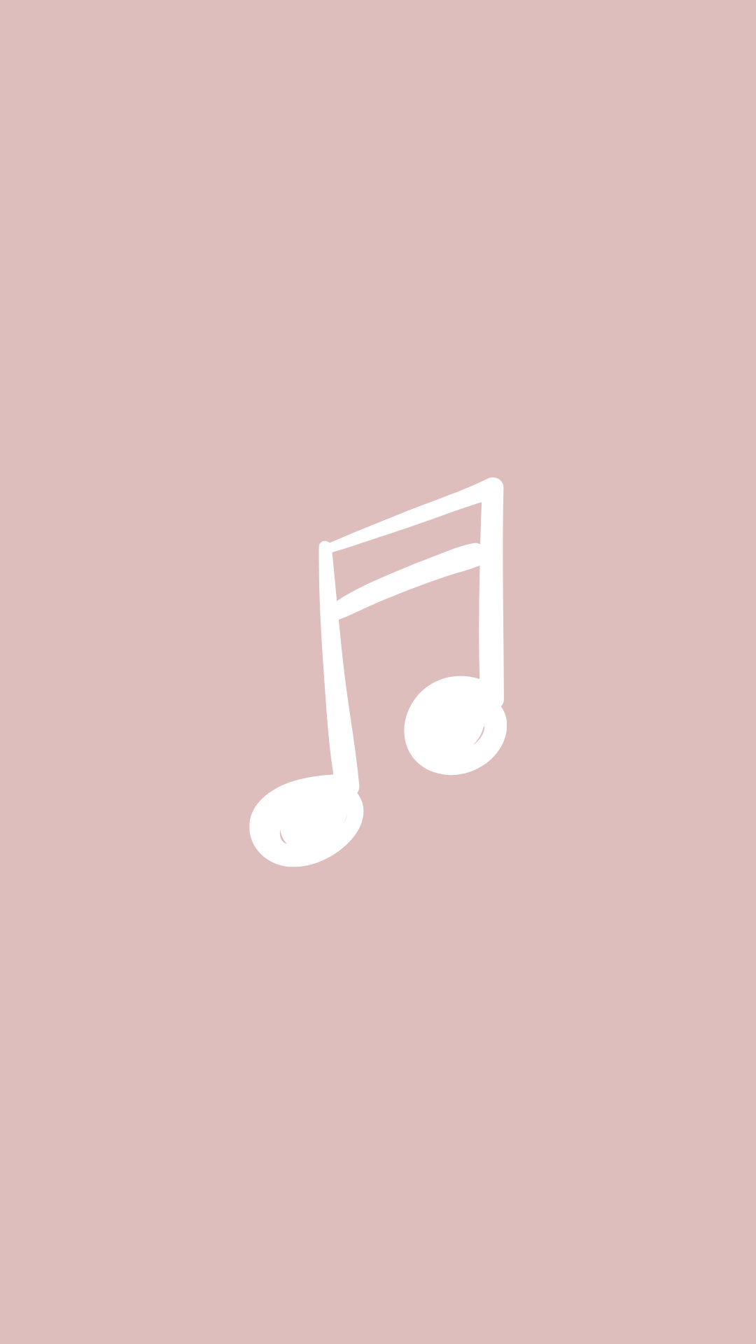 white music / musical note icon on a pink background for instagram