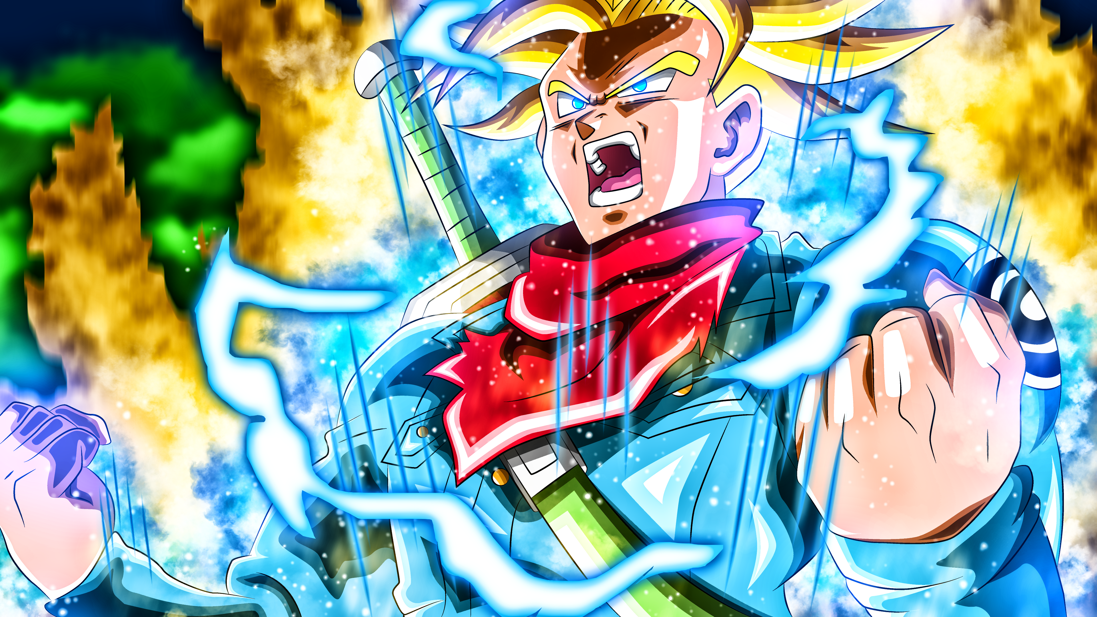 TWIXTOR DE TRUNKS SSJ RAGE! 1080P 