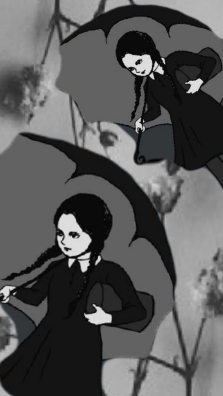 Wednesday Addams. Wallpaper background, Anime, Wallpaper