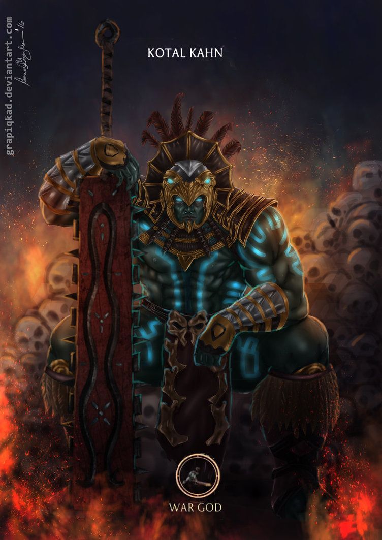 Mortal Kombat X Kotal Kahn War God Variation By Grapiqkad