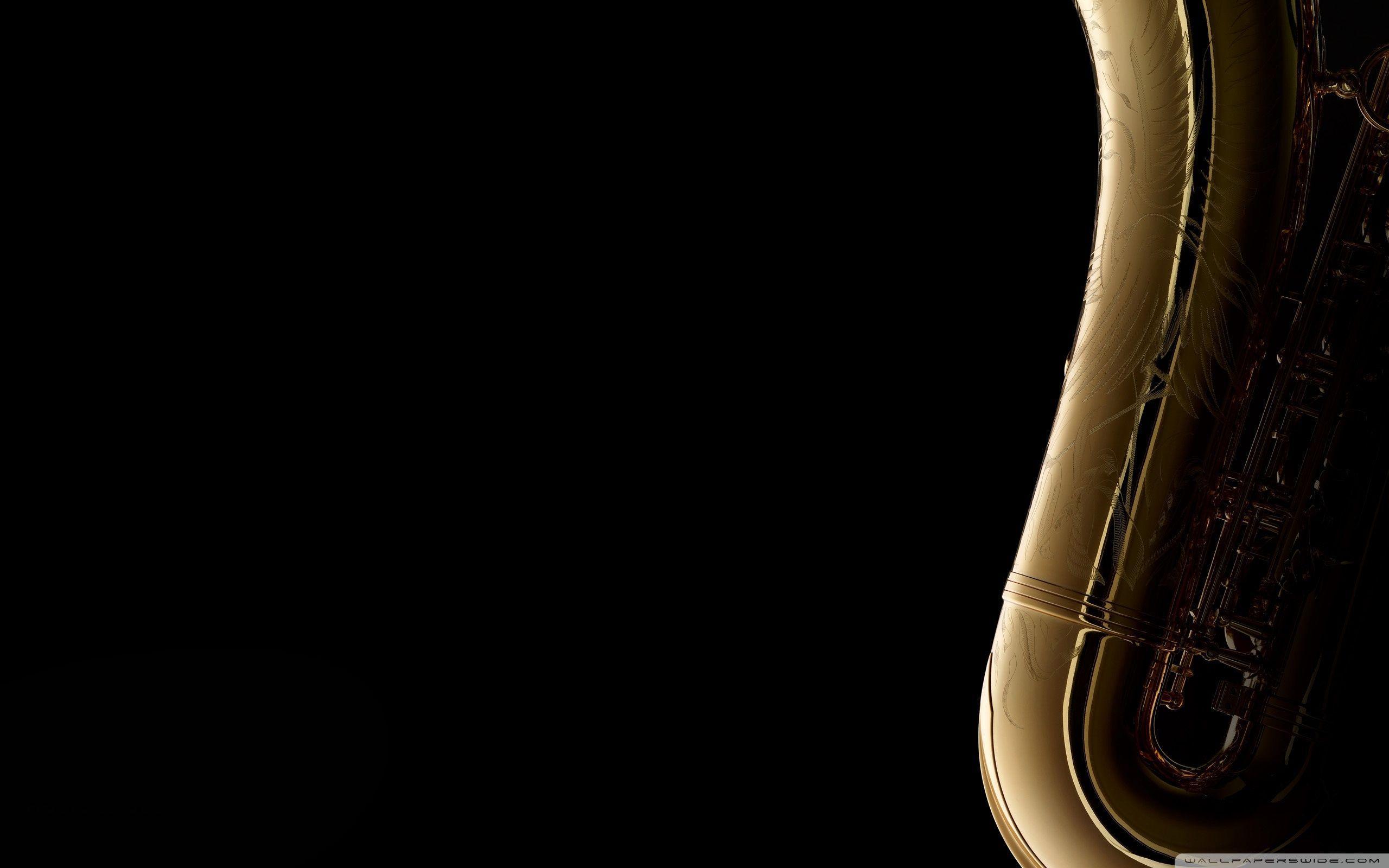 Saxophone On Black Background ❤ 4K HD Desktop Wallpaper