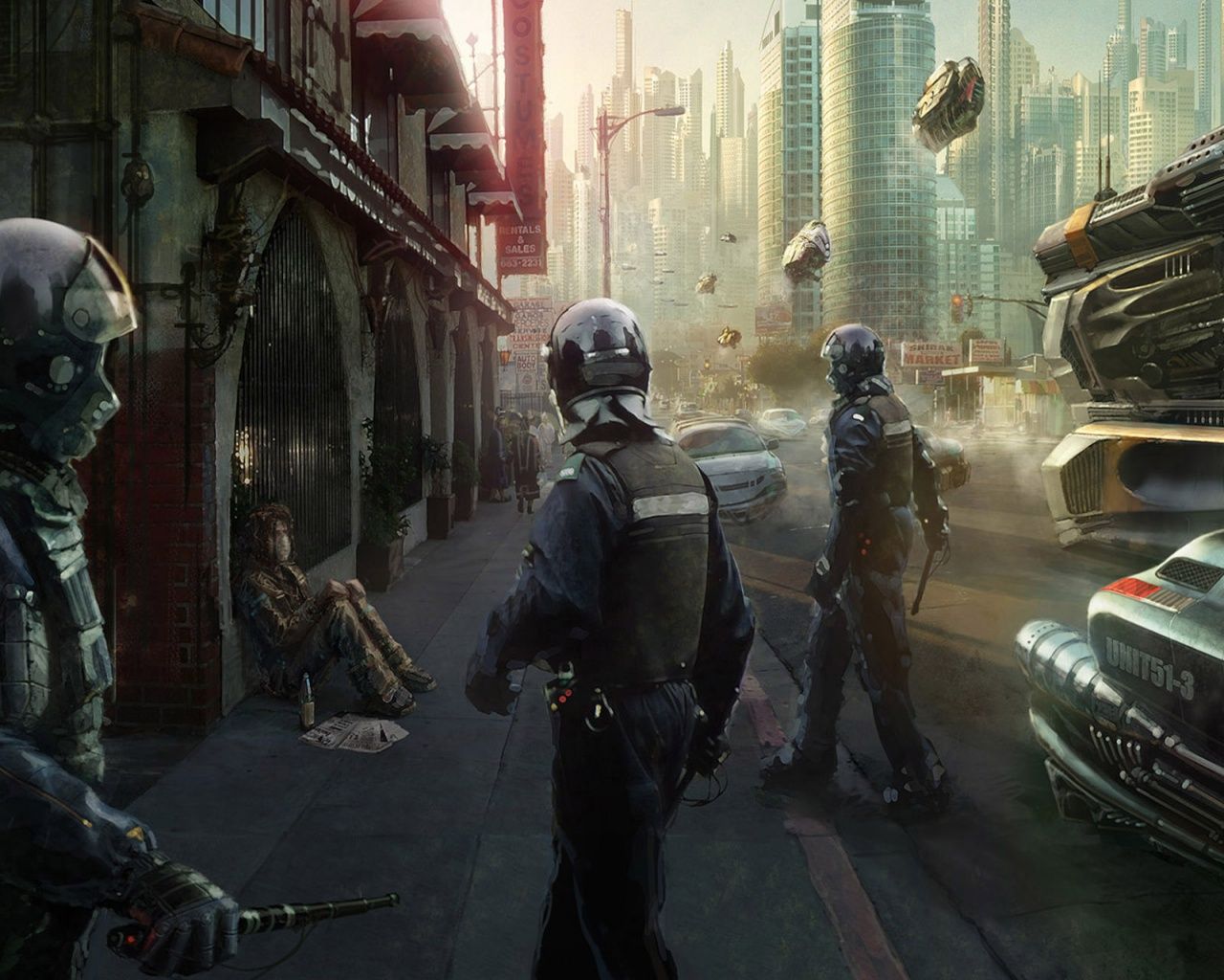Future police officers desktop PC and Mac wallpaper