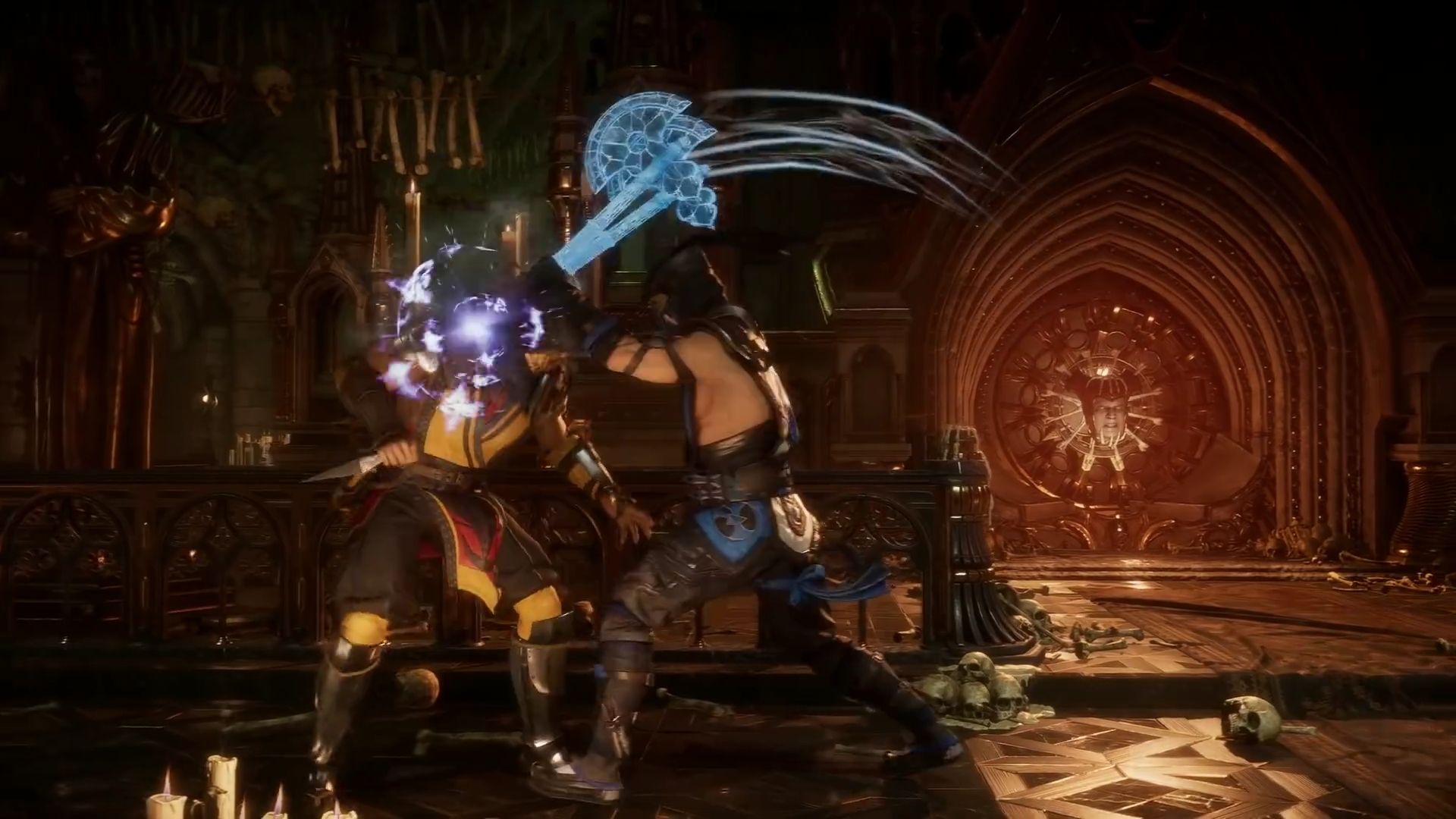 Shinnok's head is part of a stage