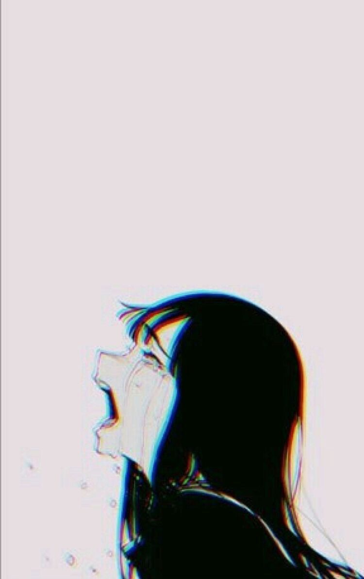 iPhone Sad Anime Girl Wallpaper