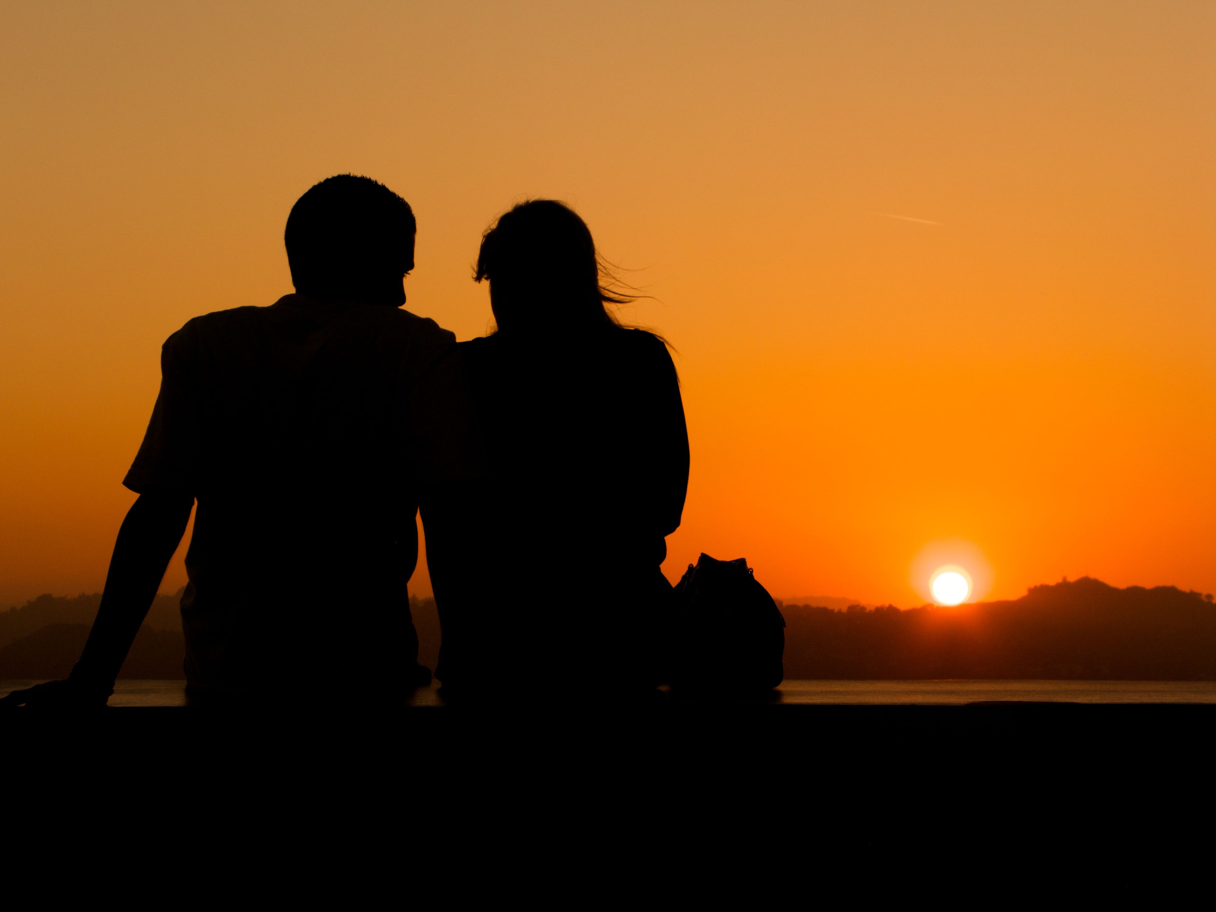 Scenery Image: Sunset Image With Couple