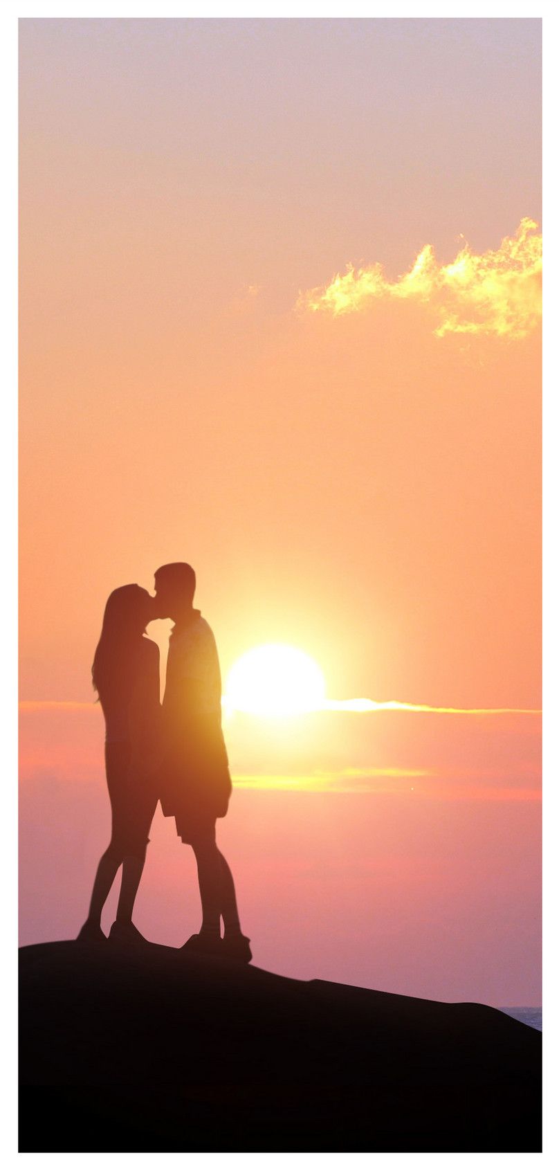 Sunset Couple Silhouette Cell Phone Wallpaper Background Image Free Download 400258725 Lovepik.com