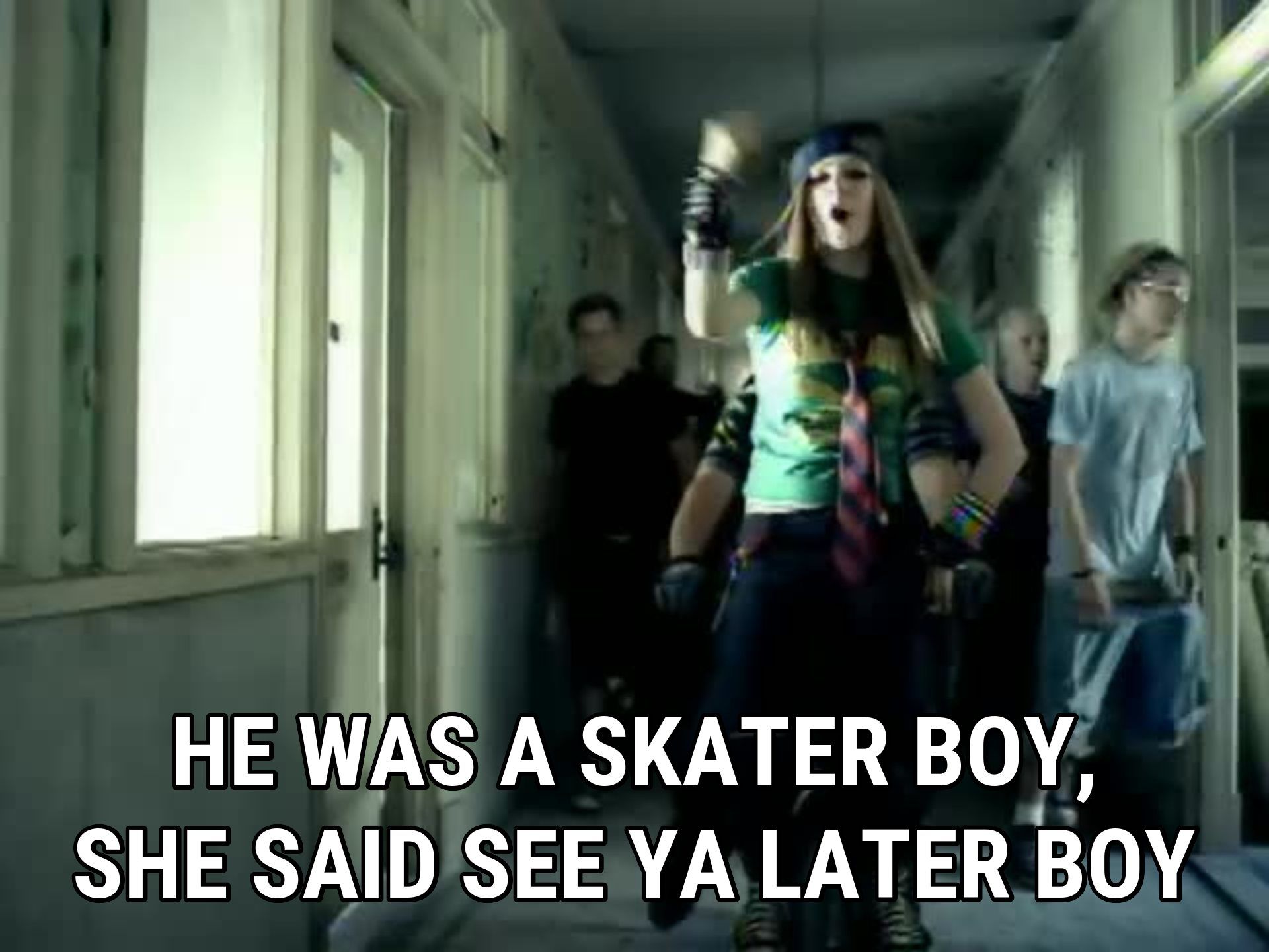Sk8er Boi lyrics Avril Lavigne song in image