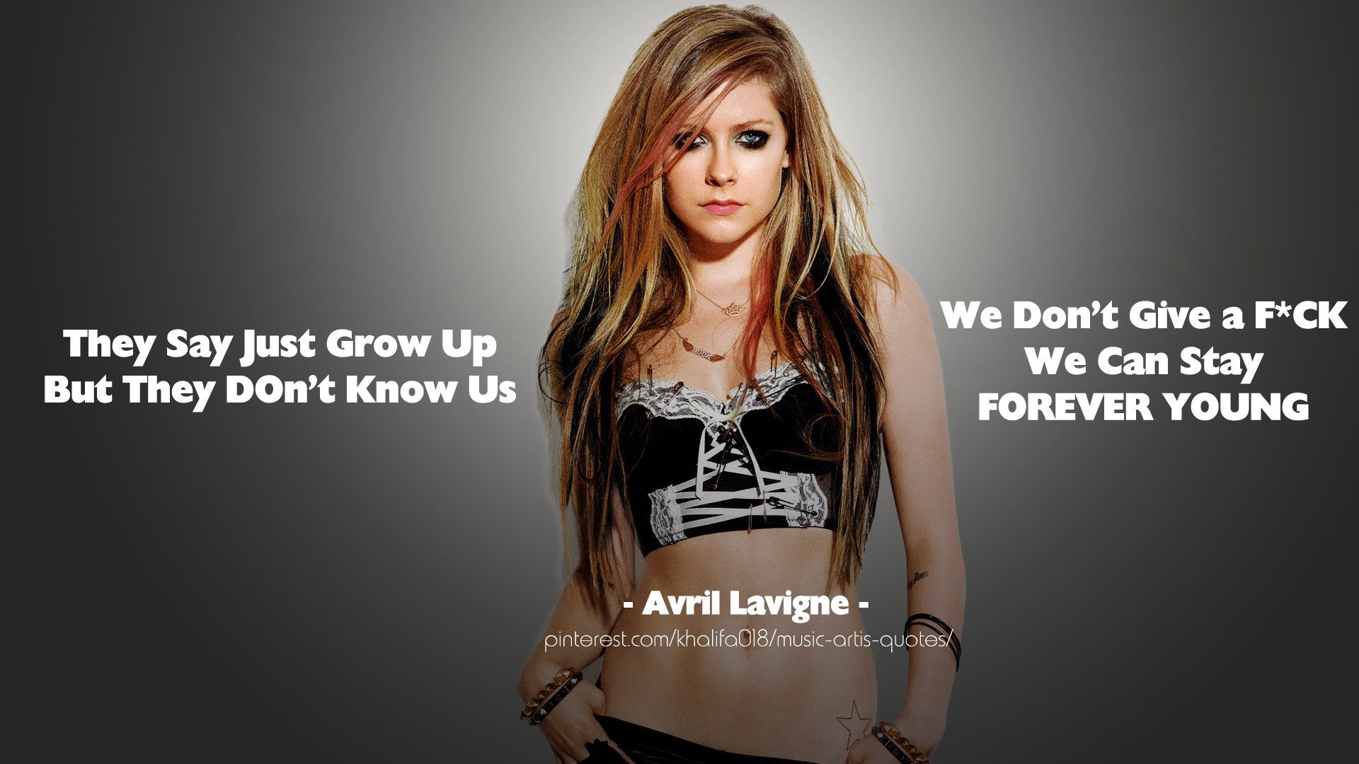 AVRIL LAVIGNE - HERE'S TO NEVER GROWING UP - OFFICIAL LYRICS 