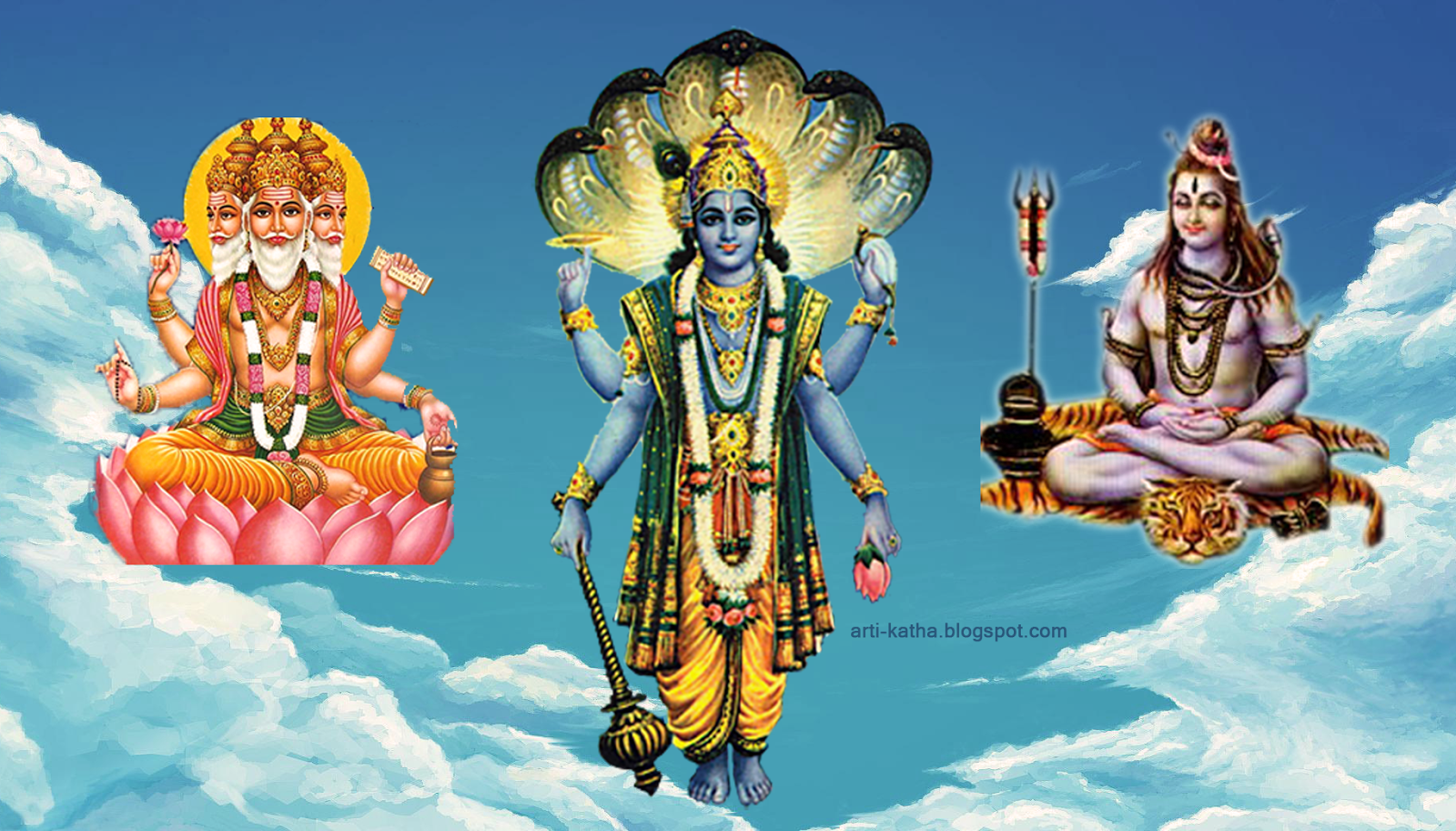 Tridev HD Wallpaper Vishnu Mahesh Png