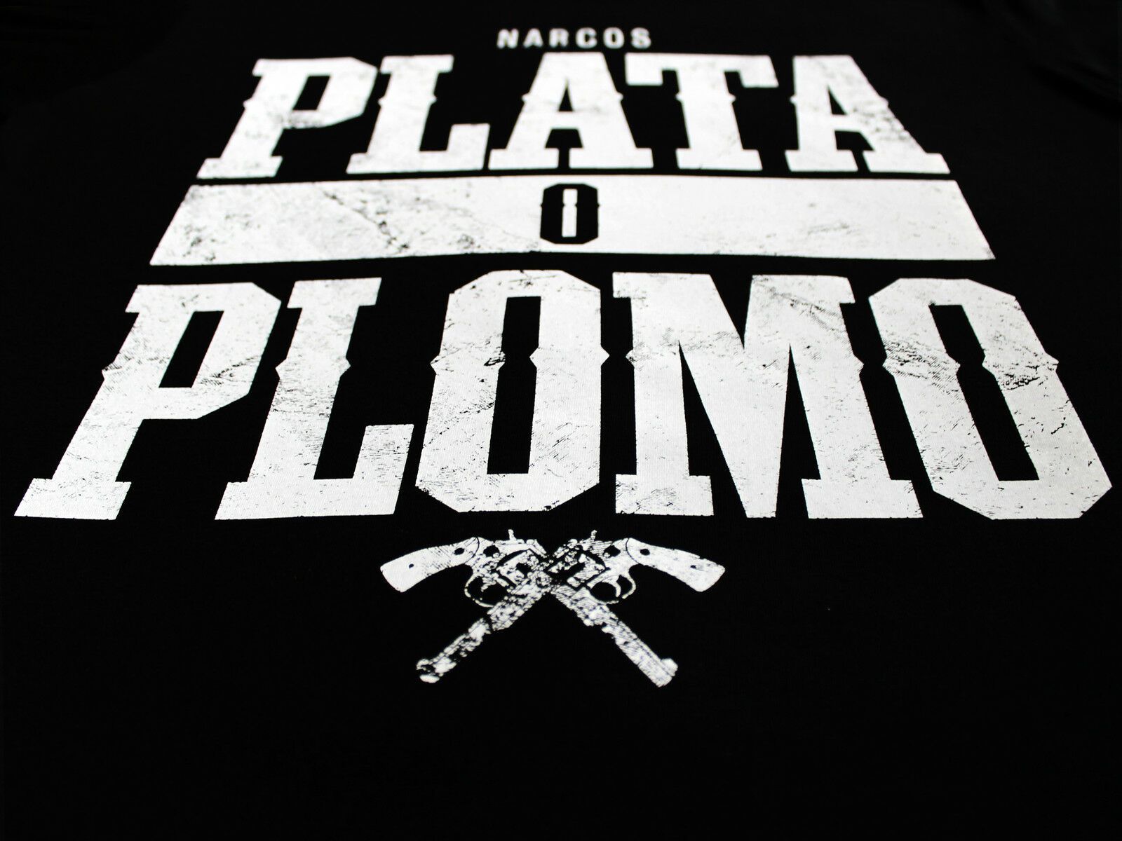 Narcos Plata O Plomo Silver or Lead Powder Licensed TV Black Mens