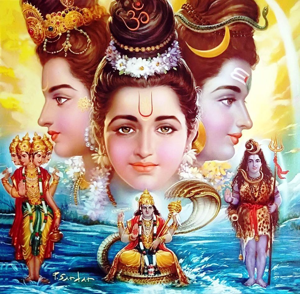 Sri Trimurti Vishnu Mahesh Artist: P. Sardar via