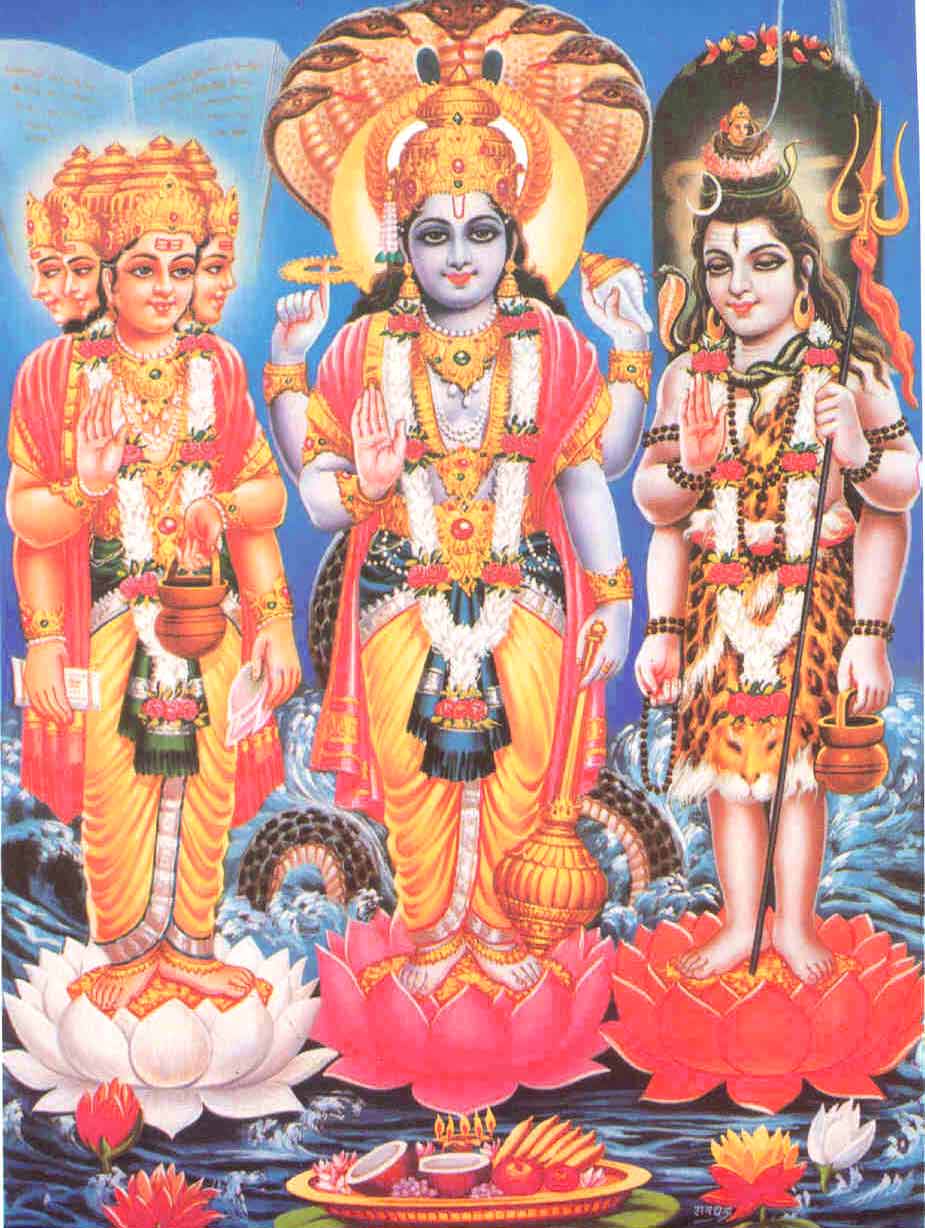 God is here: Brahma Vishnu Mahesh pics