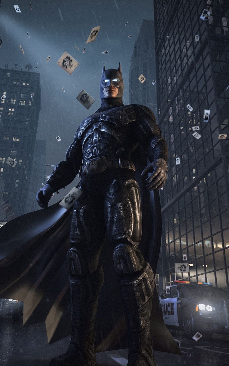 Download Batman, Watching Gotham, City, Superhero, Video Game Wallpaper, 800x Samsung Galaxy Note GT N Meizu MX 2