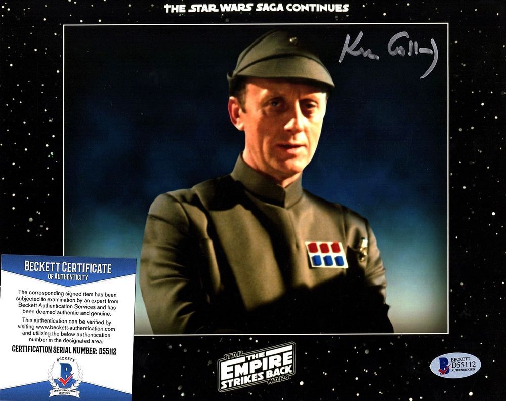 KEN COLLEY Signed Autographed 8x10 ADMIRAL PIETT STAR WARS