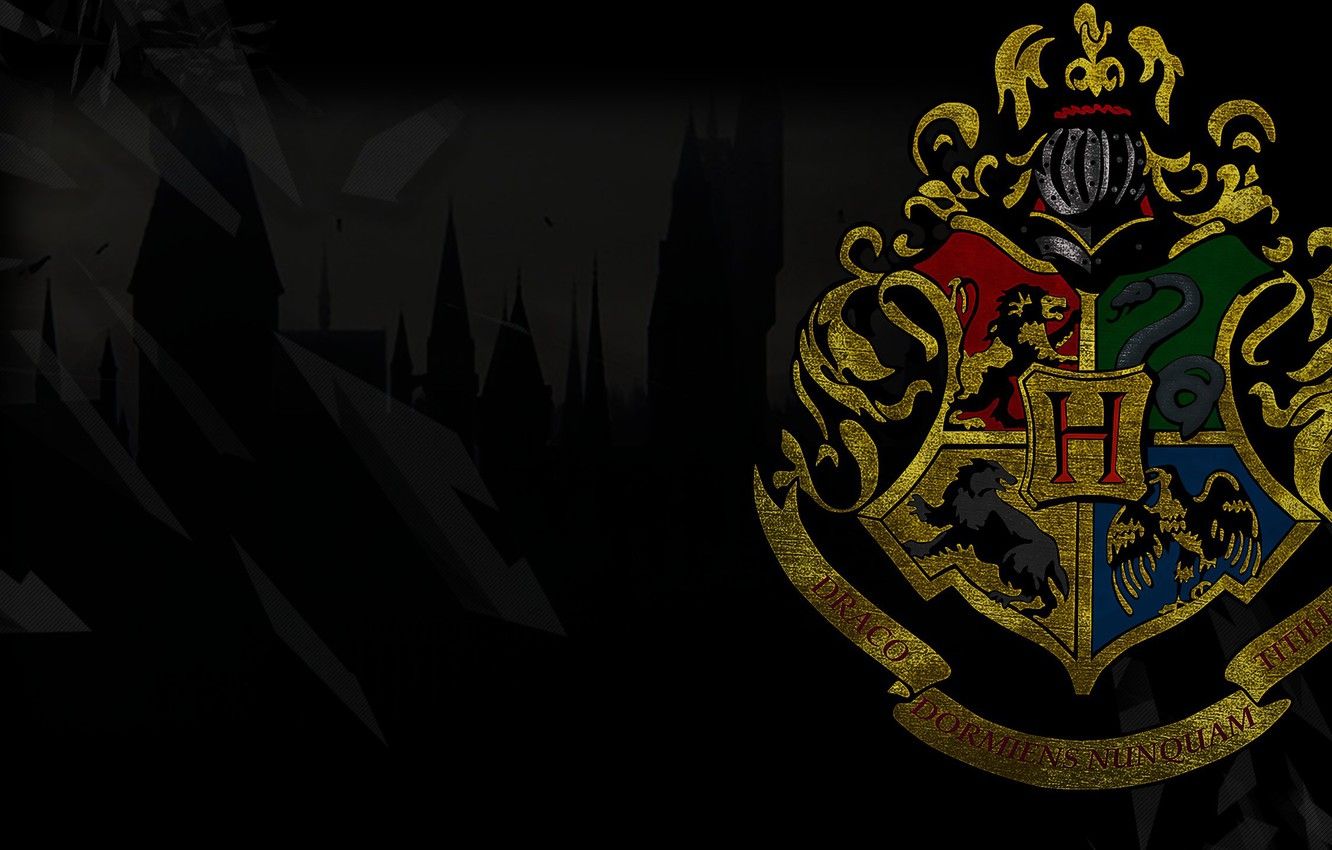 Wallpaper logo, snake, lion, Harry Potter, coat of arms image
