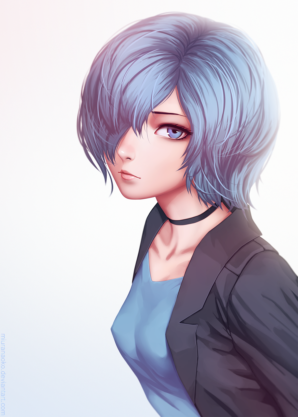 #blue eyes, #blue hair, #Tokyo Ghoul, #anime girls, #anime