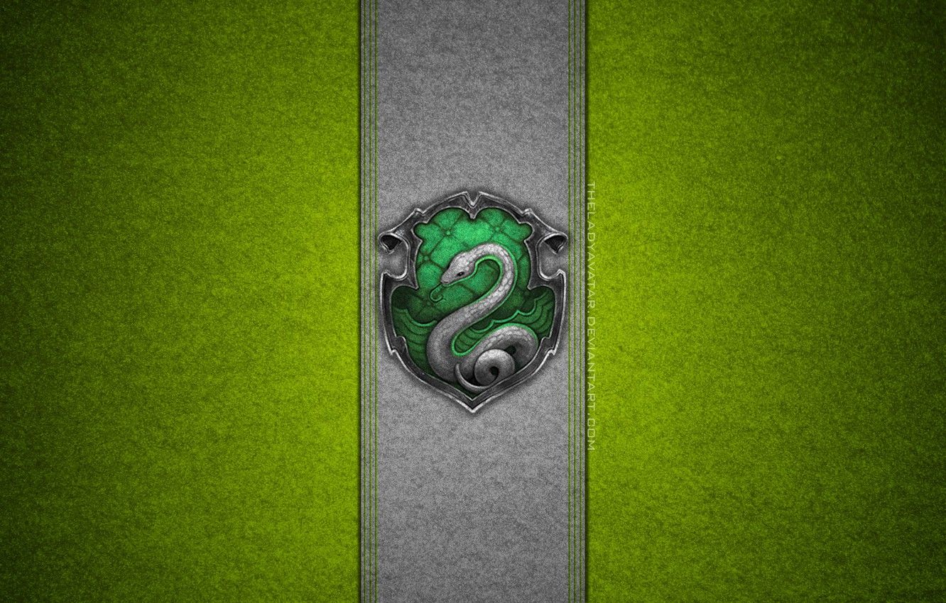 Wallpaper Harry Potter, coat of arms, snake, Hogwarts, Harry