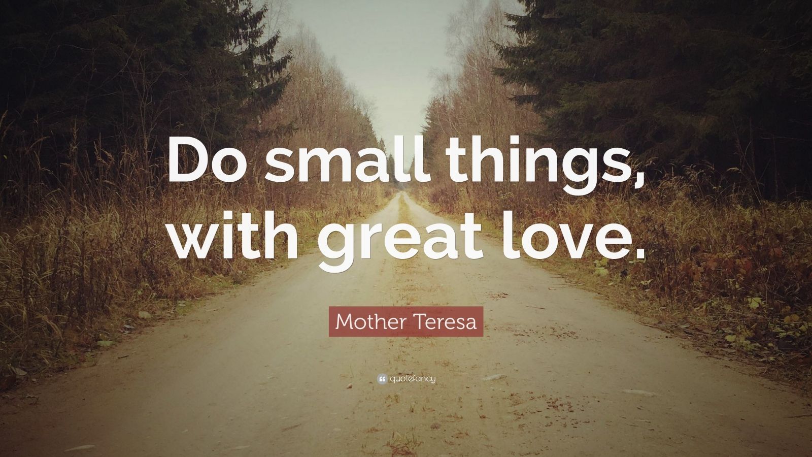 Mother Teresa Quote: “Do small things, with great love.” 12