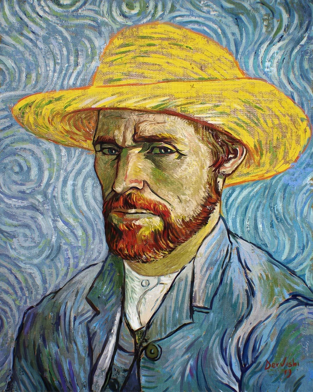 Portrait of Willem Dafoe as Van Gogh in At Eternity's Gate 2018