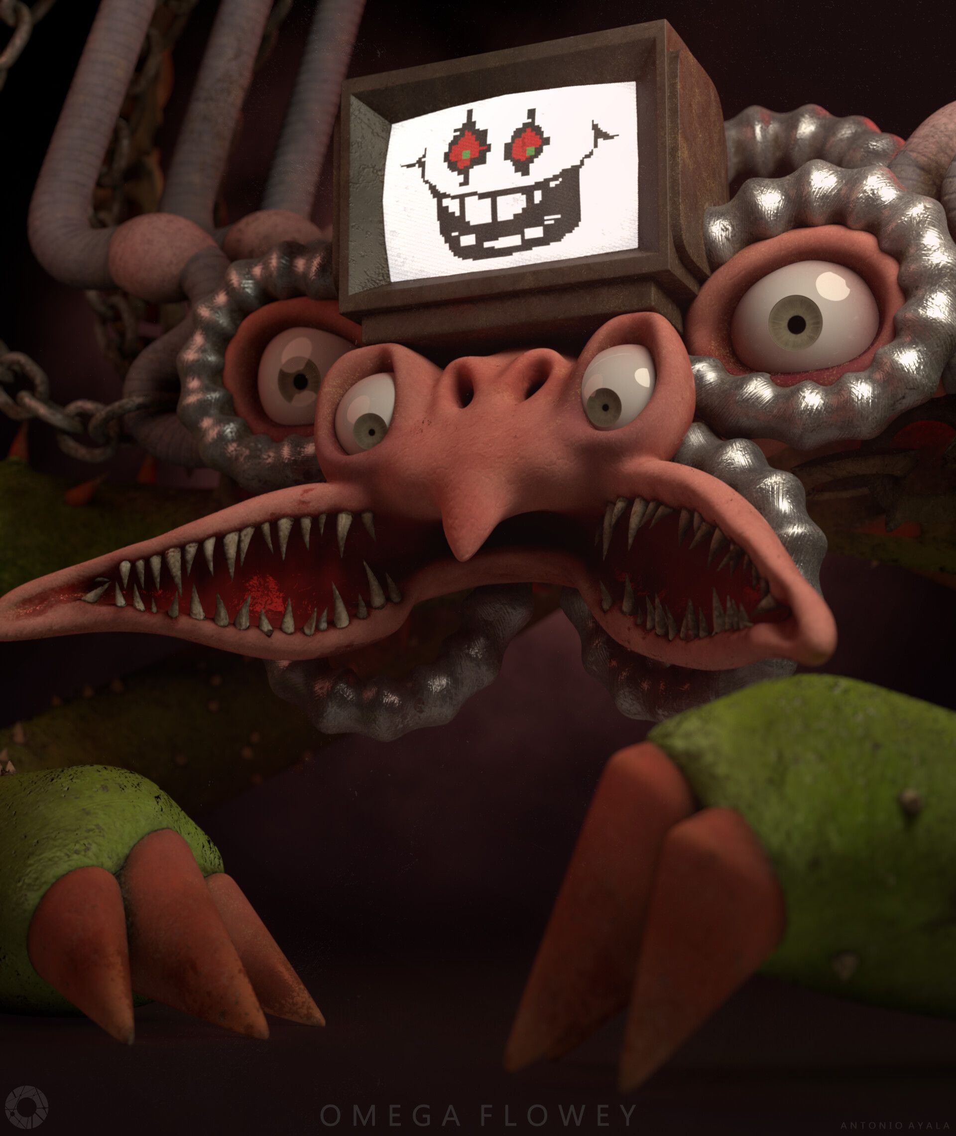 Omega Flowey. Undertale Fanart, Antonio Ayala