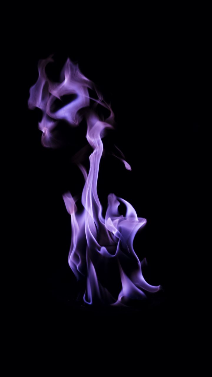 Fire flame purple dark wallpaper