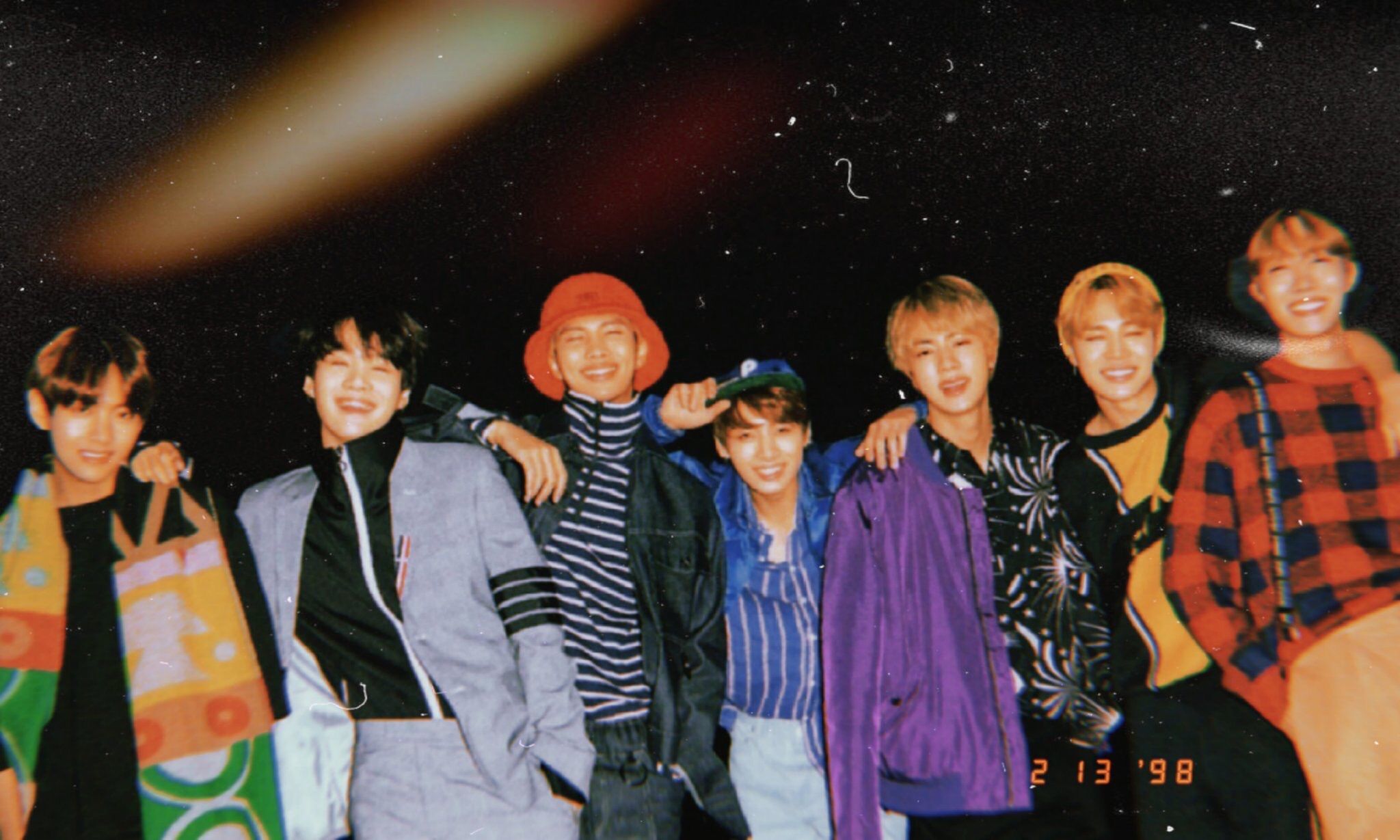 aesthetic bts group photo desktop wallpaper