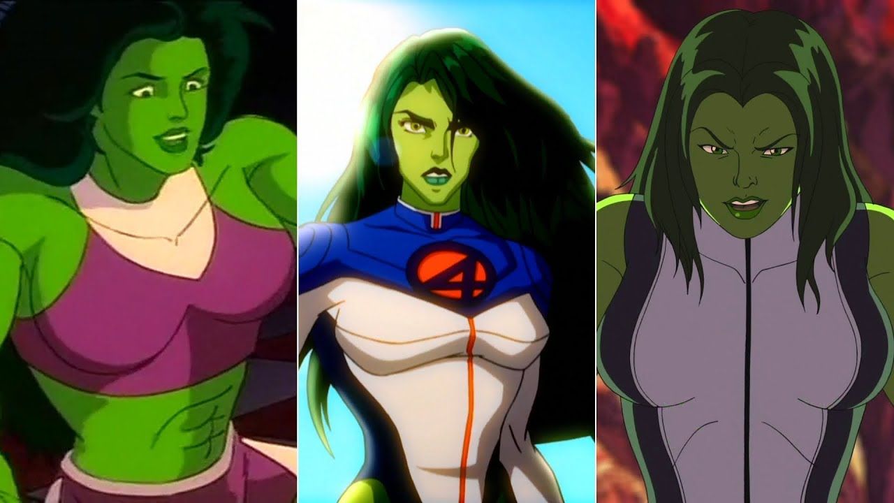 Evolution Of She Hulk In Cartoons