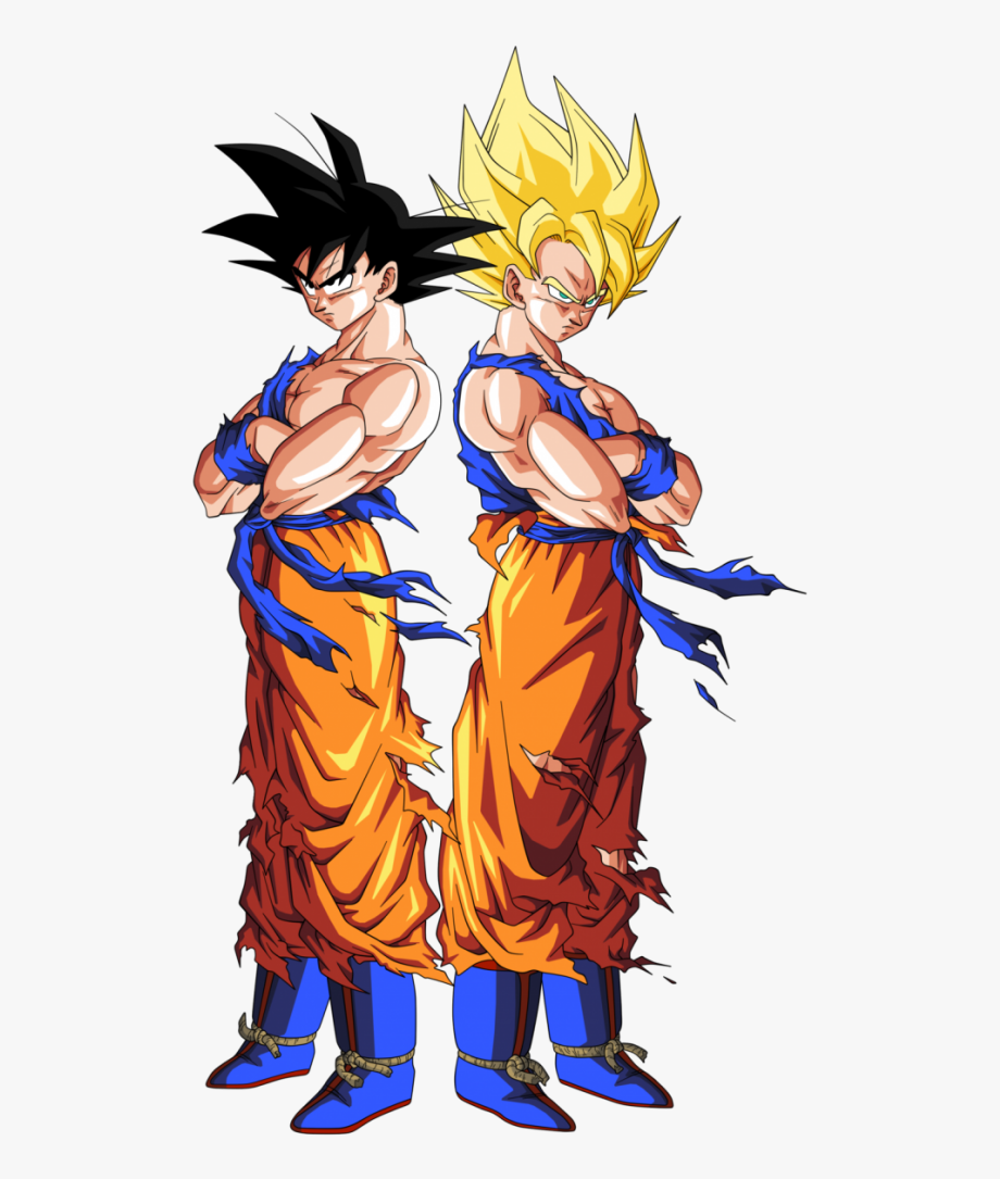 Goku Normal Png And Super Saiyan Goku, Transparent Cartoon