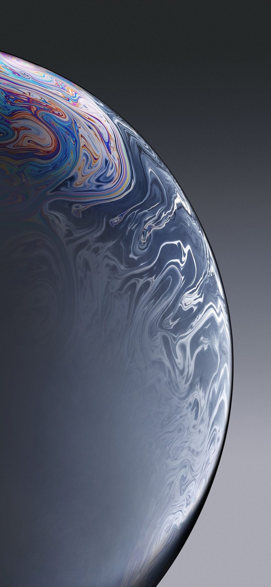 Apple Iphone Xs Space Official Art Gray Bubble Wallpaper