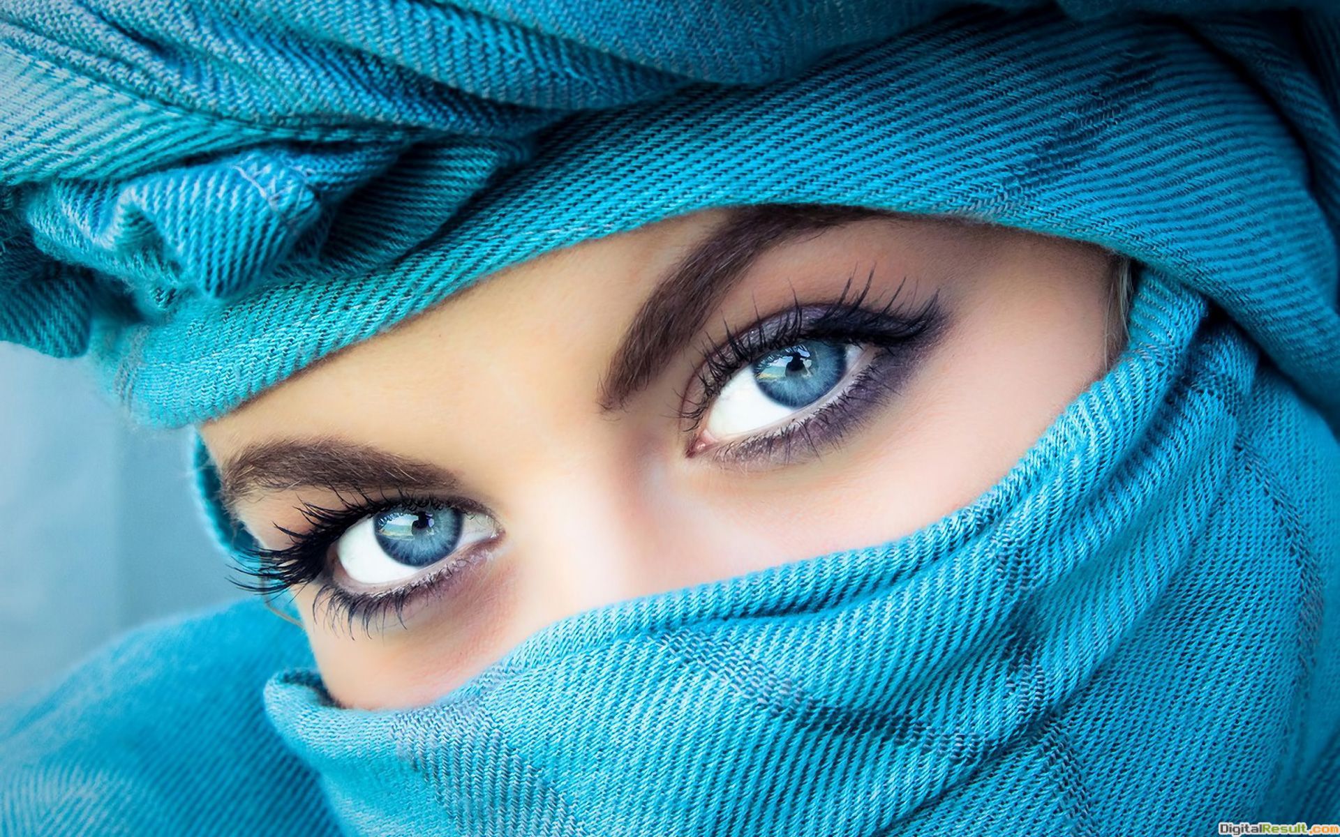 Girl Blue Eyes Beautiful Eyelashes HD Wallpaper - Blue Eyes