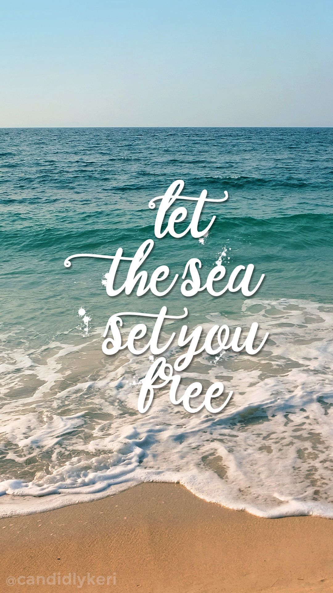 Let the sea set you free, ocean beach calming quote insirpational wallpaper you can download for free on the. Beach wallpaper, Free iphone wallpaper, Beach quotes