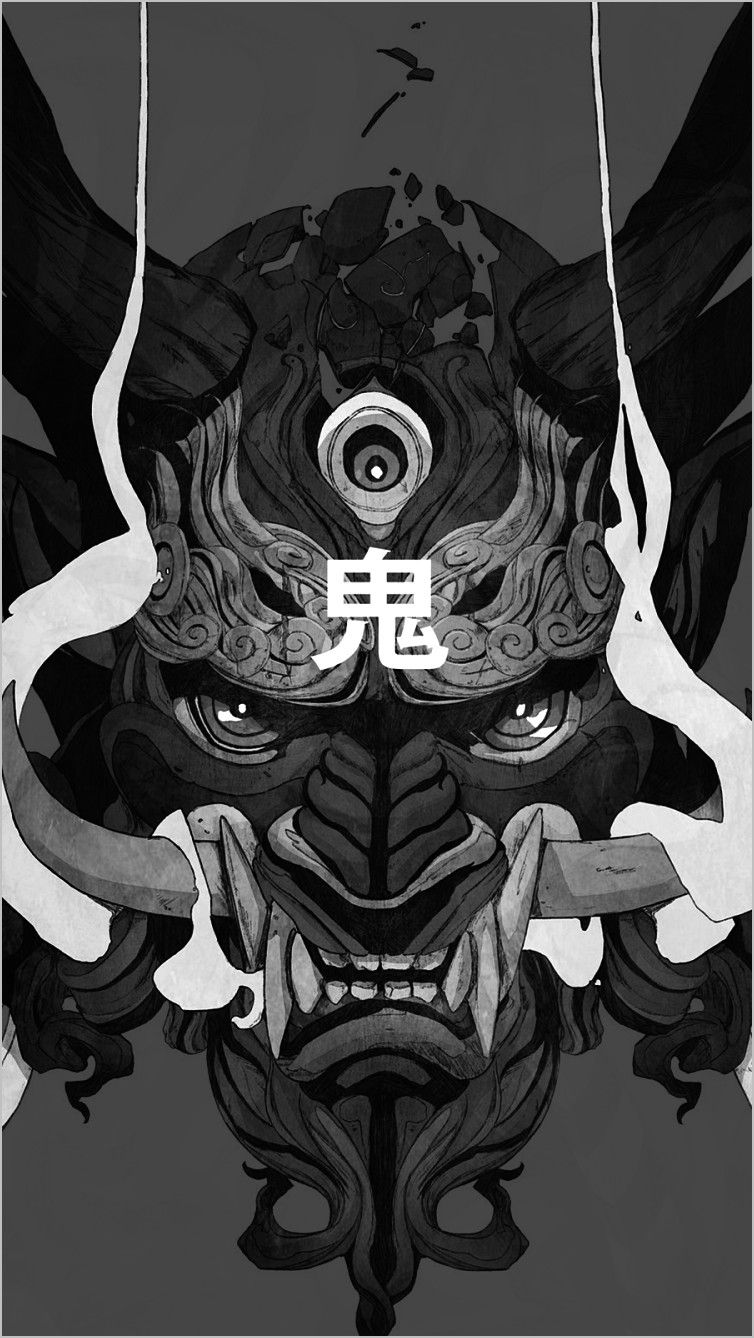 Demon Oni Mask Art Wallpaper 4k. Masks art, Art wallpaper